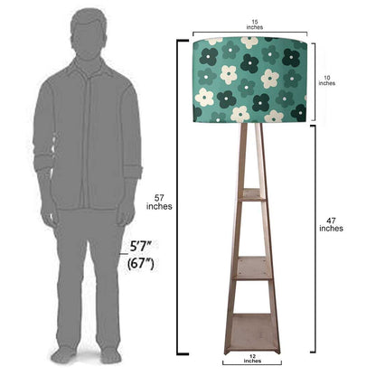 Floor Lamps For Living Room  -   Teal Flowers Nutcase
