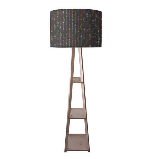 Shelf Tripod Floor Lamp  -   Colorful Arrows Nutcase