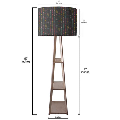 Shelf Tripod Floor Lamp  -   Colorful Arrows Nutcase