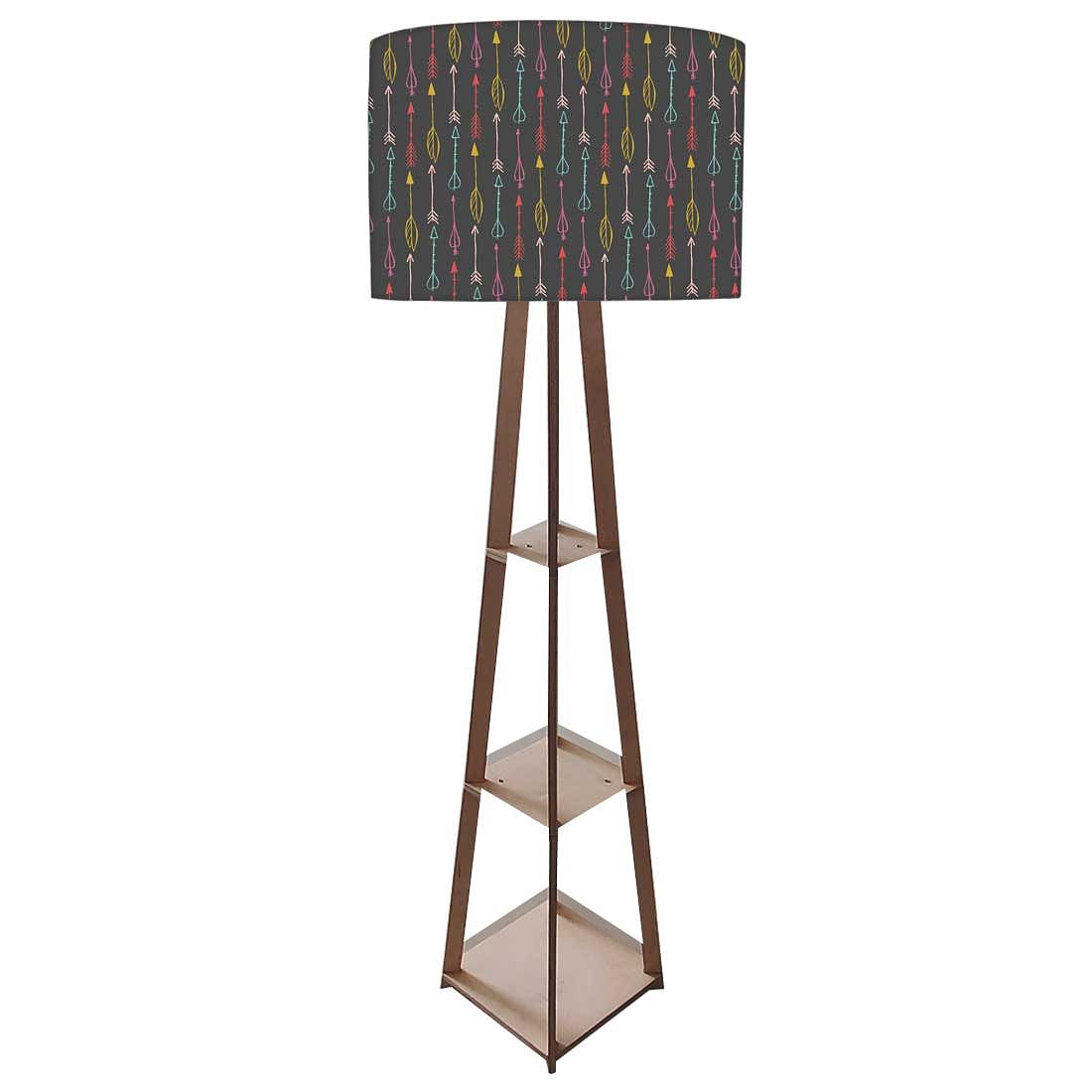 Shelf Tripod Floor Lamp  -   Colorful Arrows Nutcase