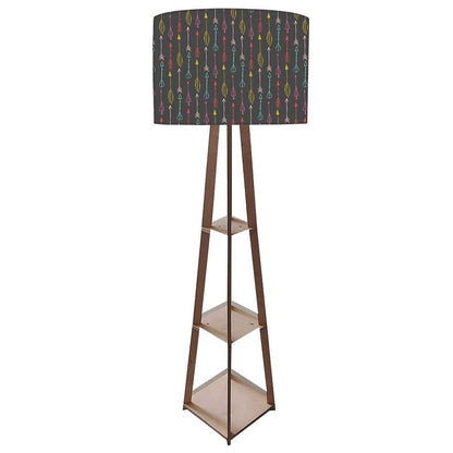 Shelf Tripod Floor Lamp  -   Colorful Arrows Nutcase