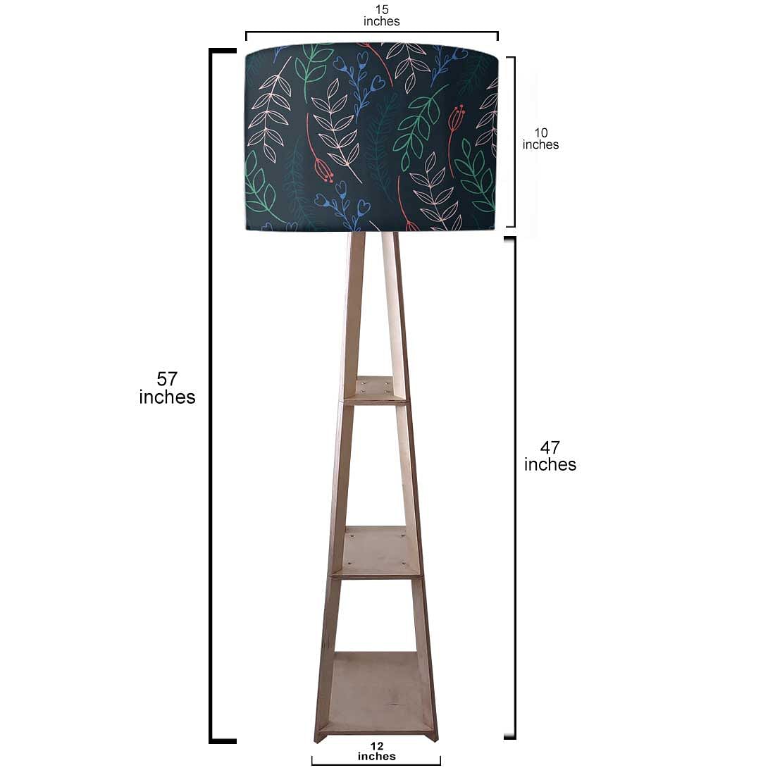 Wooden Tripod Floor Lamp  -   Colorful Branches Nutcase
