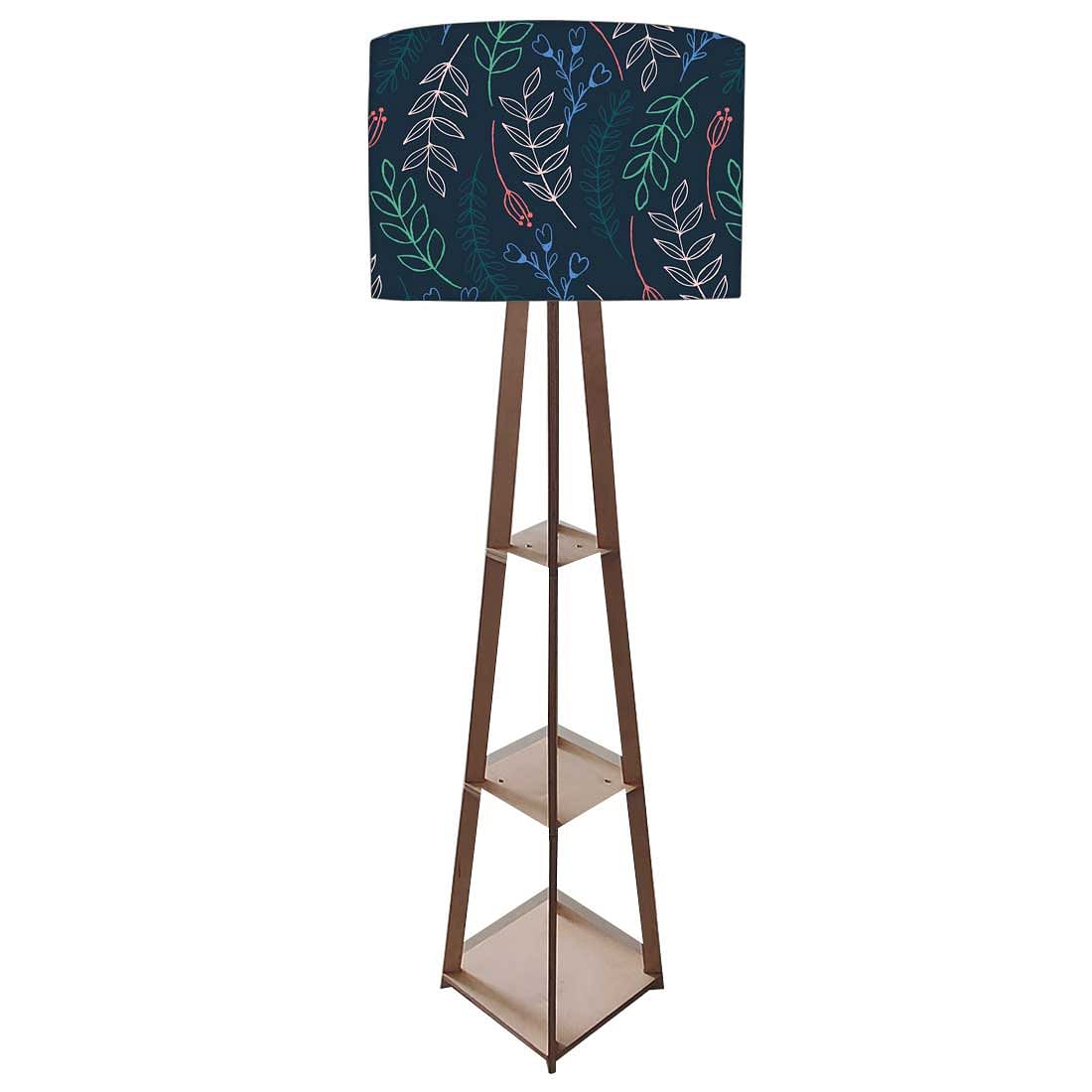 Wooden Tripod Floor Lamp  -   Colorful Branches Nutcase