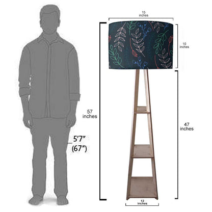 Wooden Tripod Floor Lamp  -   Colorful Branches Nutcase