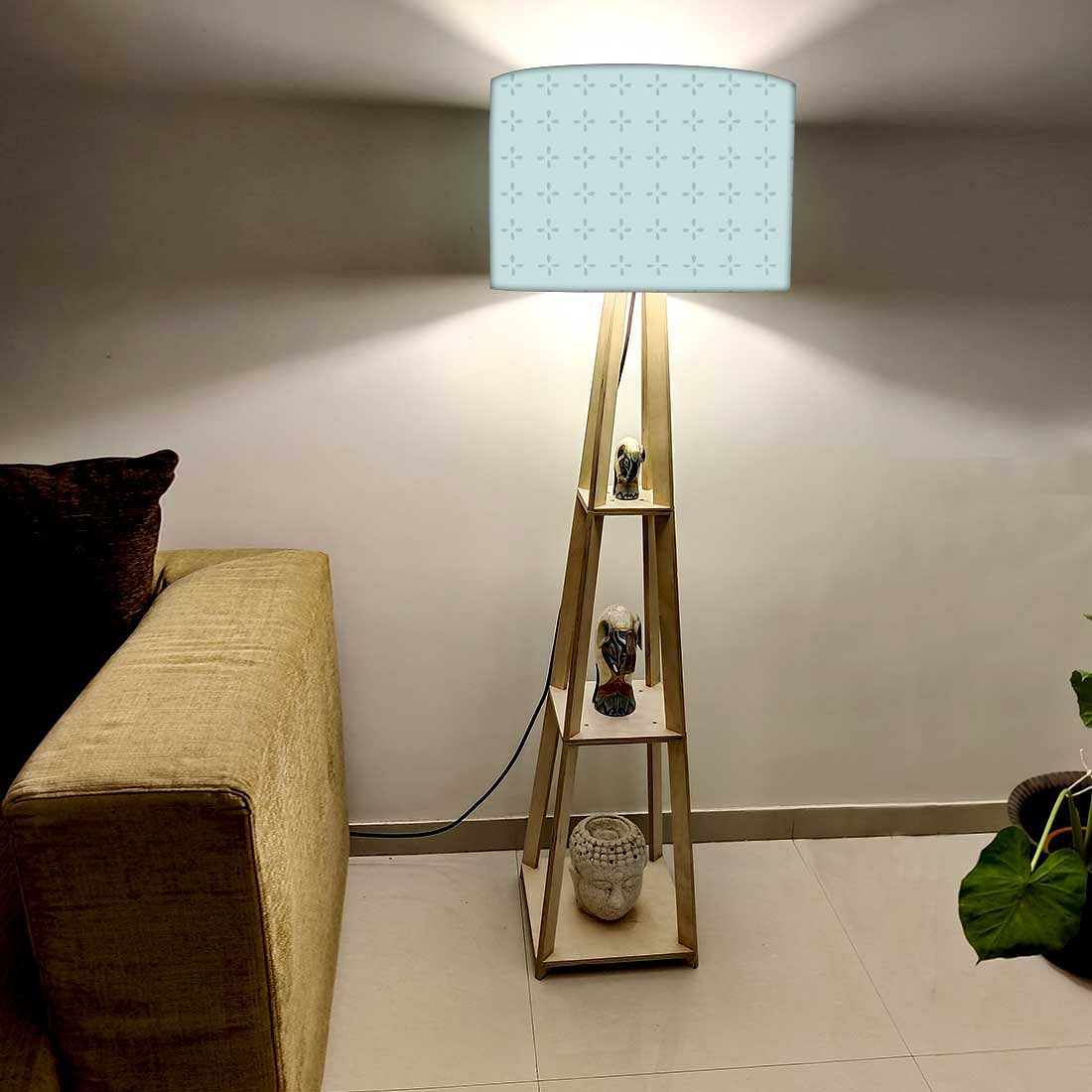 Floor Lamps For Bedroom  -   Grey Designer Pattern Nutcase