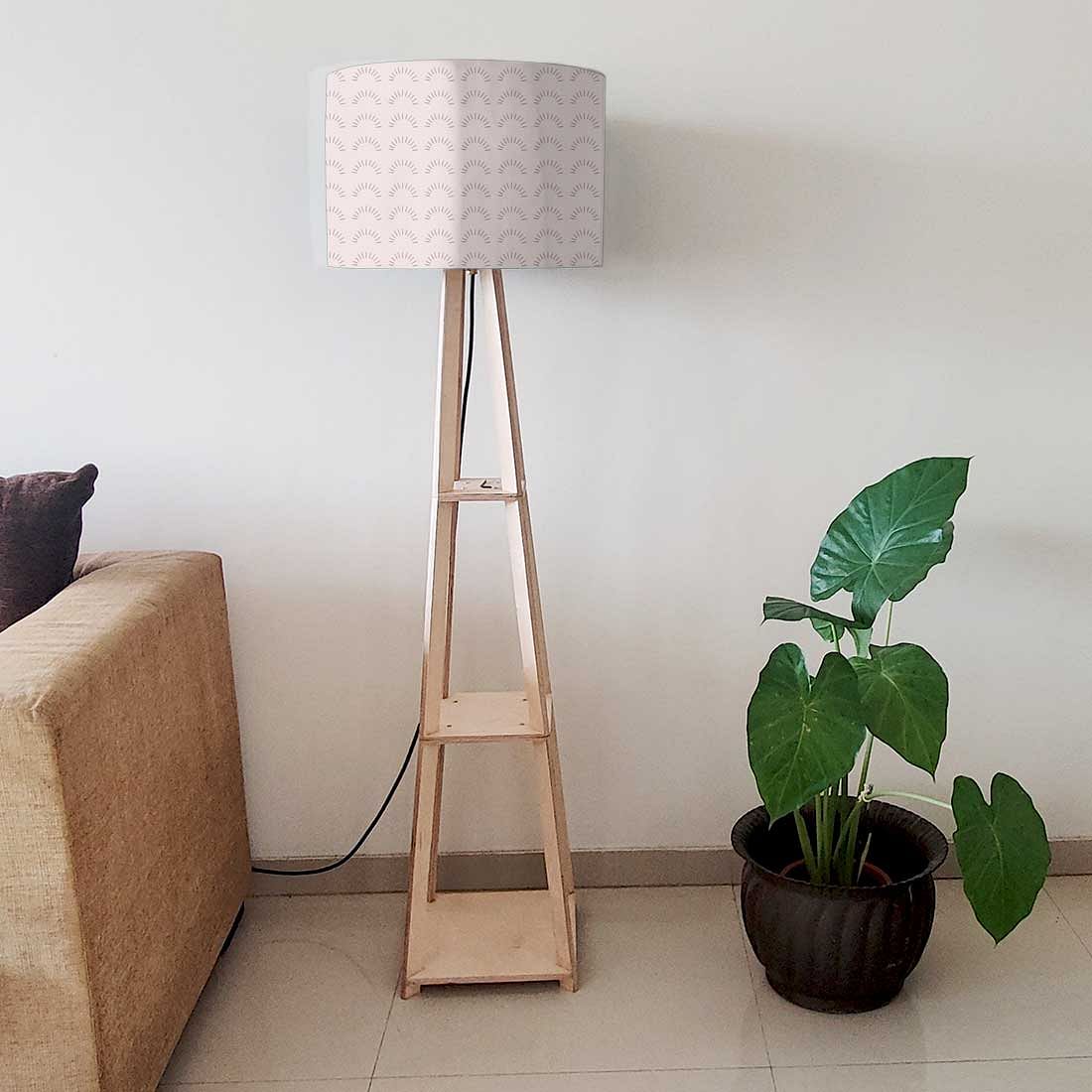 Small Wooden Floor Lamp  -   Pattern Nutcase