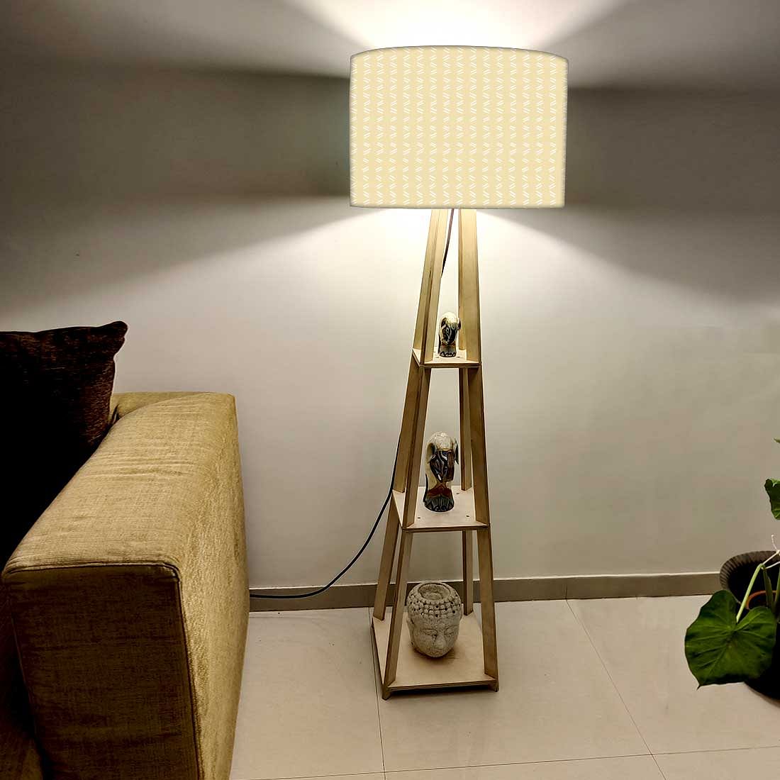 Standing Light Lamps for Bedside Lights- Yellow Shade Nutcase