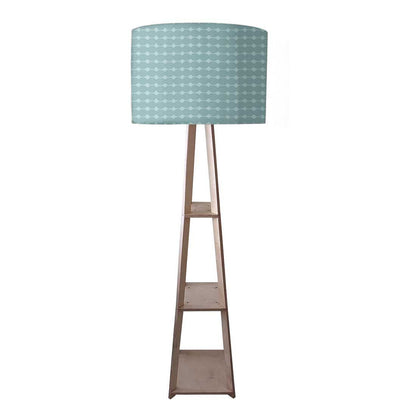 Tall Wooden Standing Lamps  -   Blue Lines Nutcase