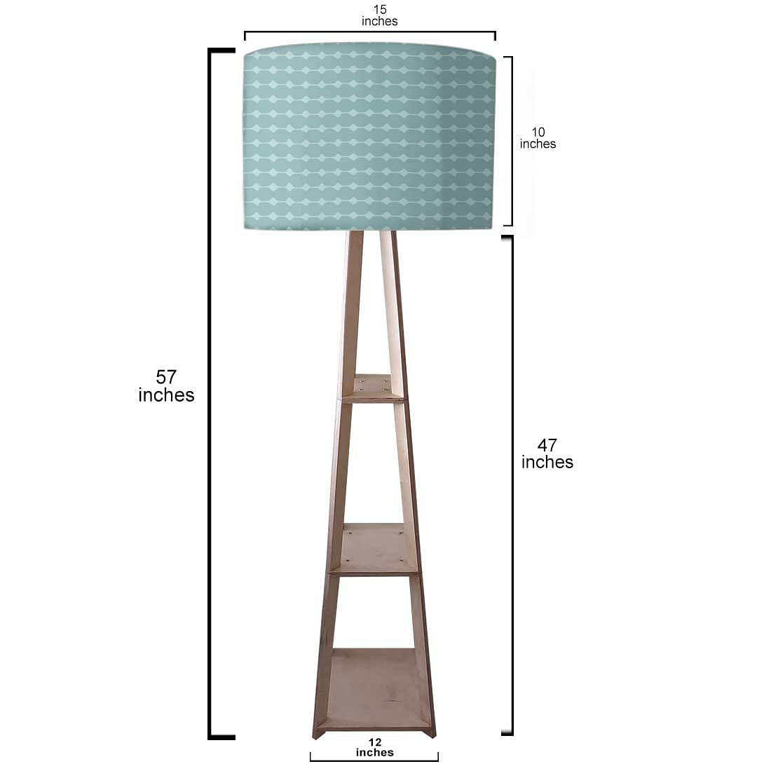 Tall Wooden Standing Lamps  -   Blue Lines Nutcase