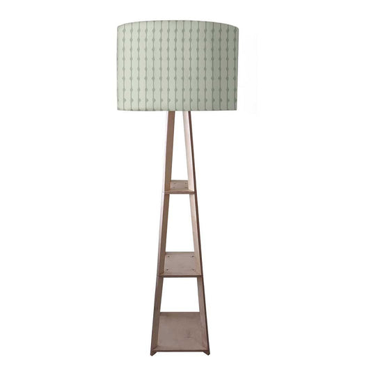 Wooden Corner Lamps with Shelves  -   Green Lines Nutcase