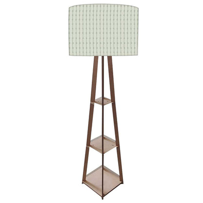 Wooden Corner Lamps with Shelves  -   Green Lines Nutcase