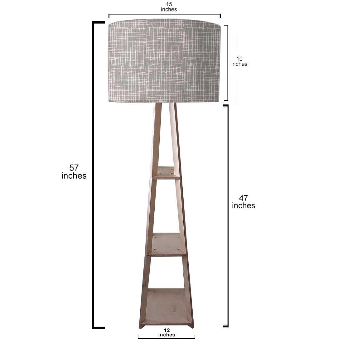 Wooden Floor Lamp  -   Grey Nutcase