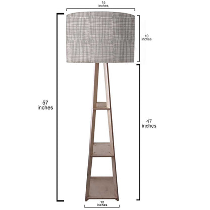 Wooden Floor Lamp  -   Grey Nutcase