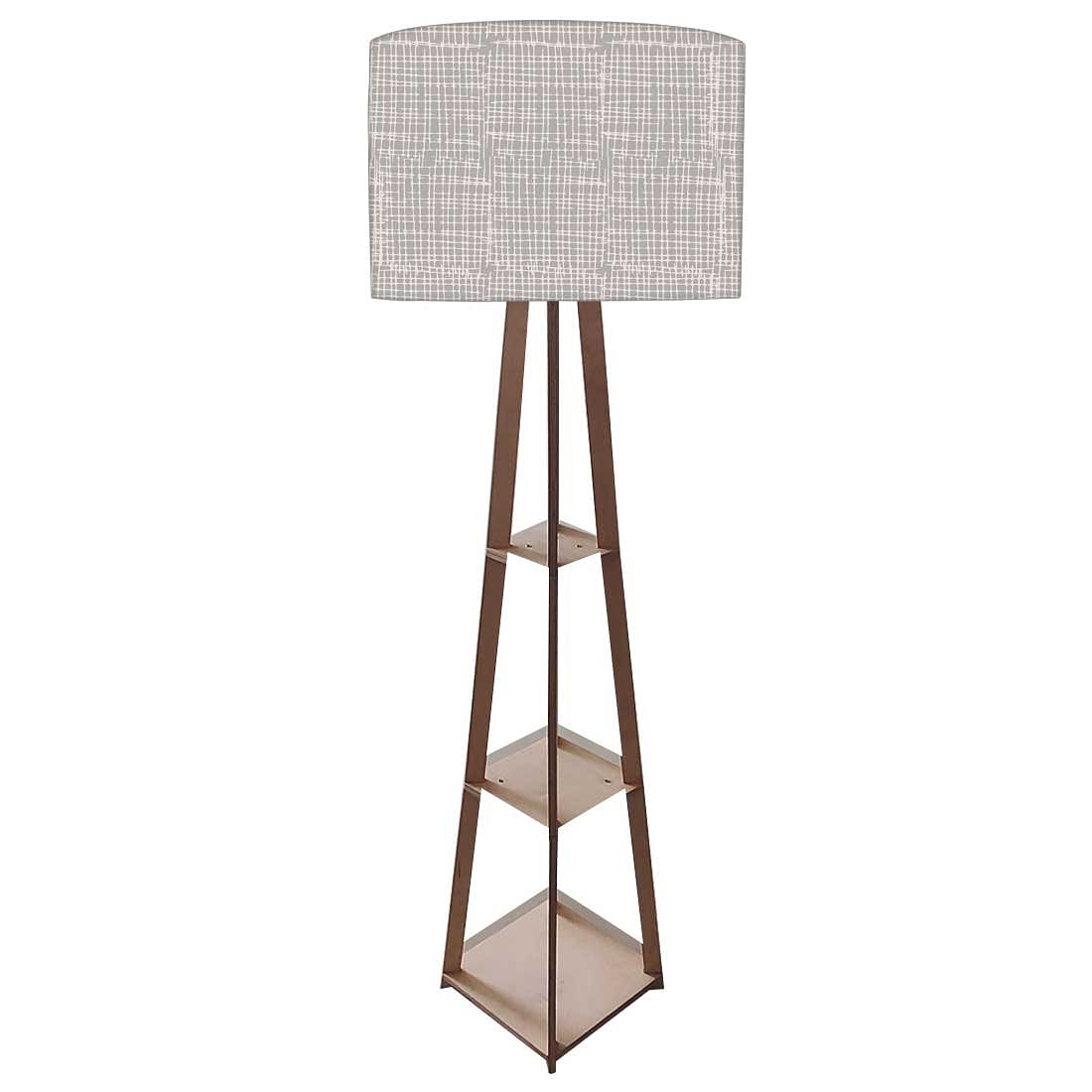 Wooden Floor Lamp  -   Grey Nutcase