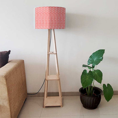 Floor Lamp with Shelves  -   White Dots Nutcase