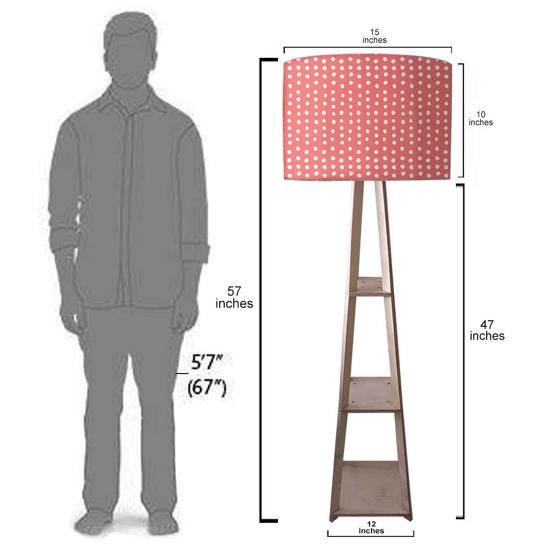 Floor Lamp with Shelves  -   White Dots Nutcase