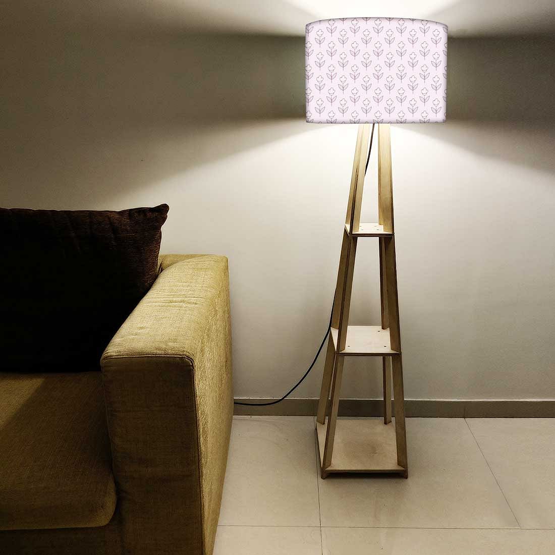 Modern Floor Lamps  -   Flower Buds Purple Nutcase