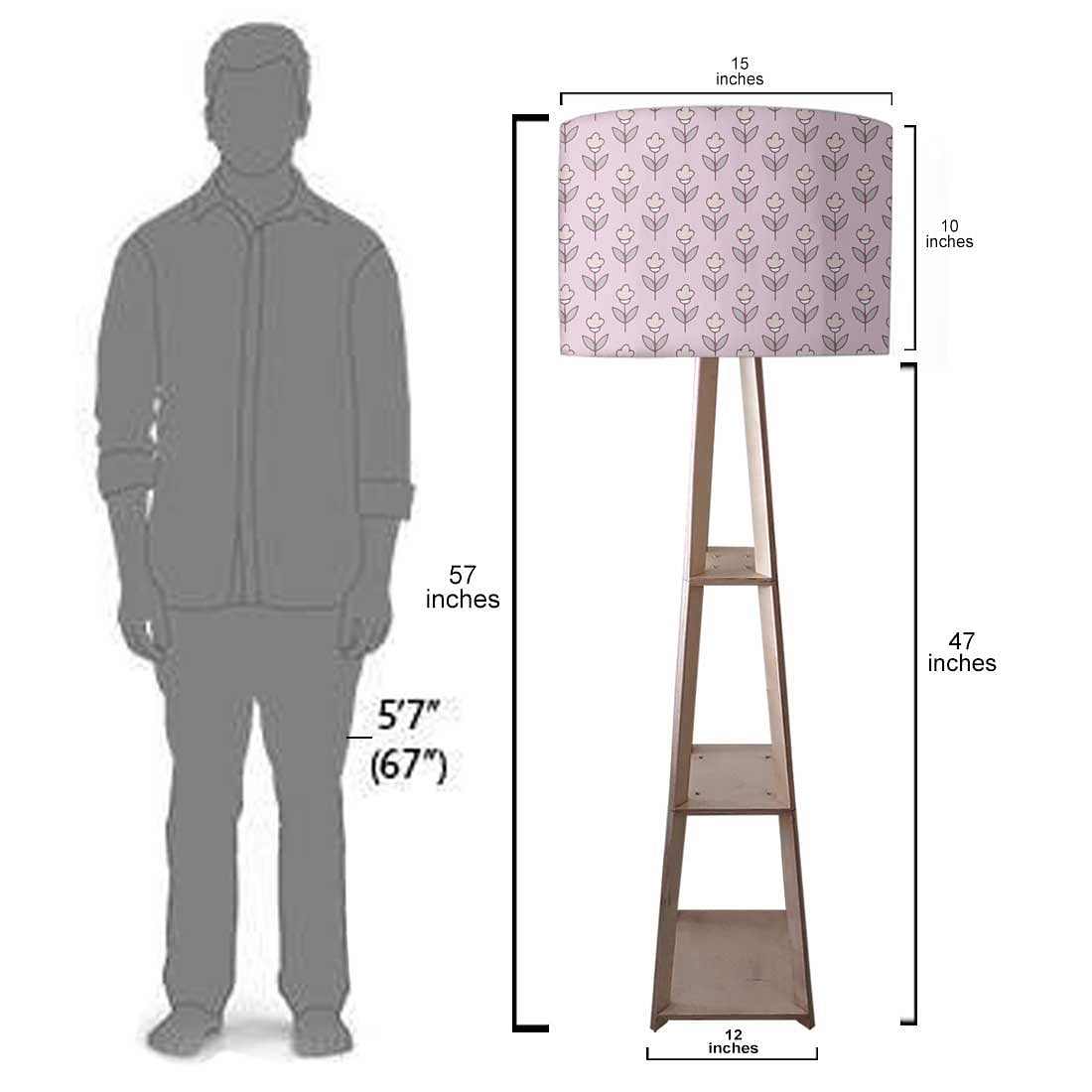 Modern Floor Lamps  -   Flower Buds Purple Nutcase