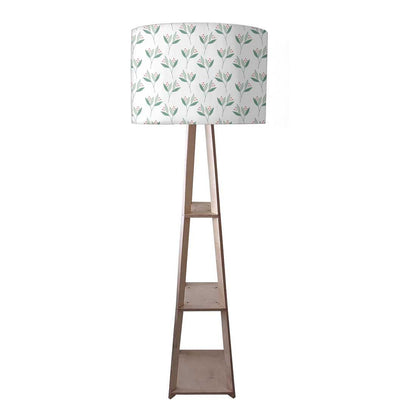 Standing Wooden Tripod Light  -   Green Flowers Nutcase