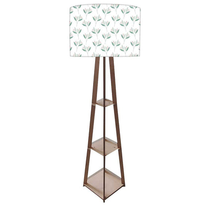 Standing Wooden Tripod Light  -   Green Flowers Nutcase