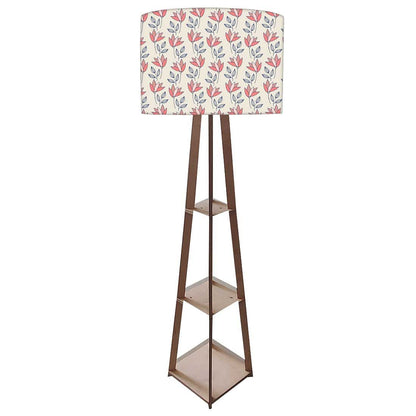 Standing Lamps For Living Room  -   Red Grey Flowers Nutcase