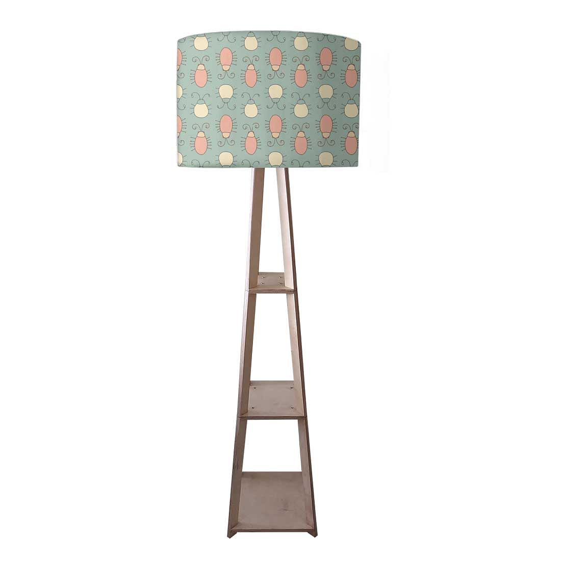 Small Wooden Floor Lamp  -   Cute Bugs Nutcase