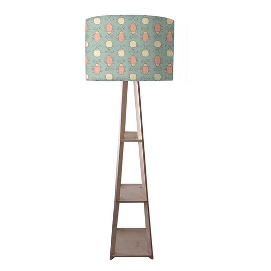 Small Wooden Floor Lamp  -   Cute Bugs Nutcase