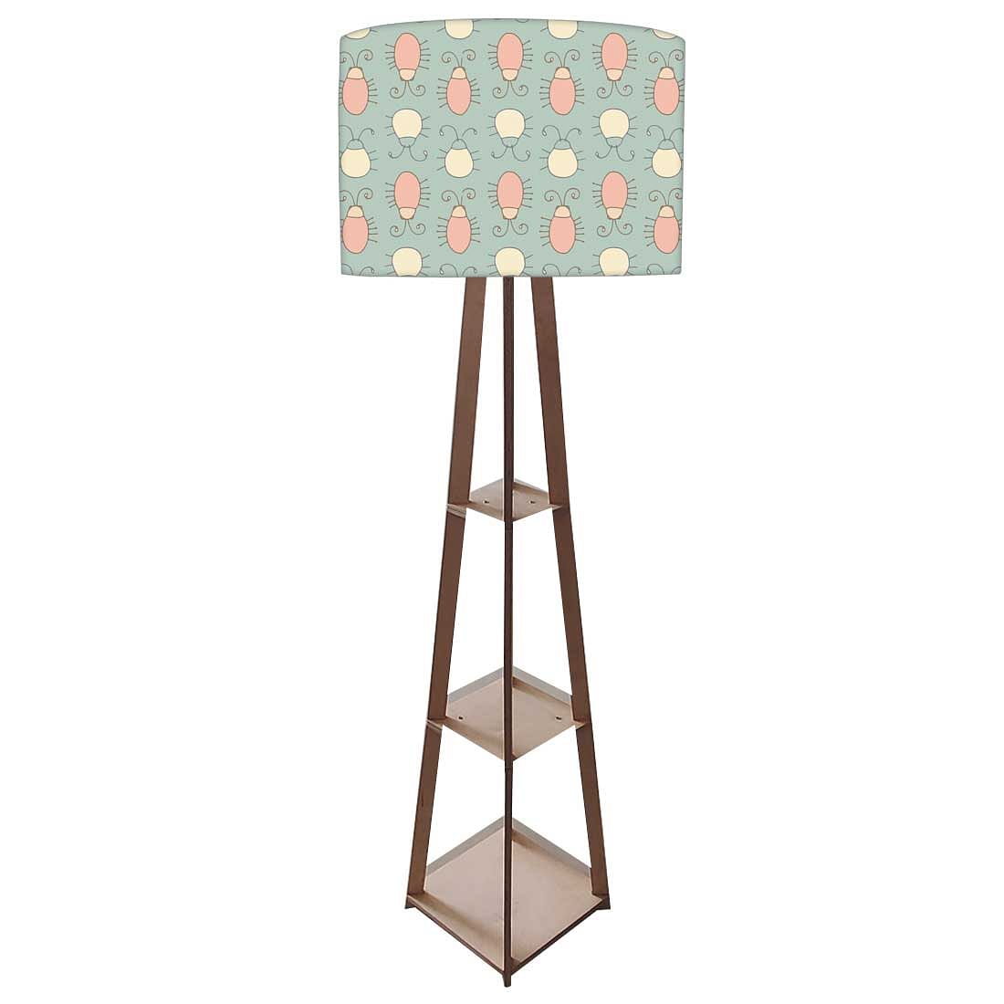 Small Wooden Floor Lamp  -   Cute Bugs Nutcase