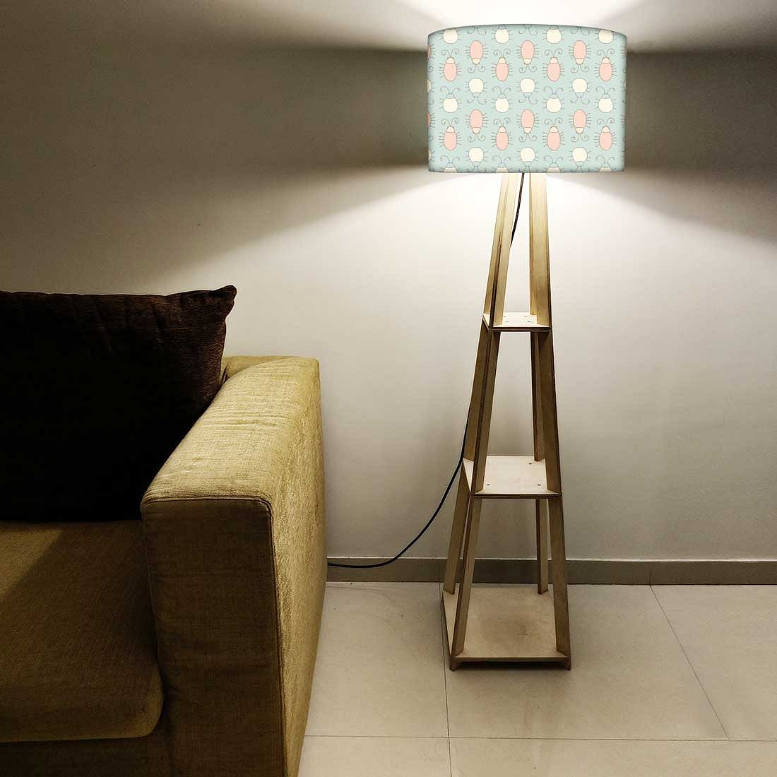 Small Wooden Floor Lamp  -   Cute Bugs Nutcase
