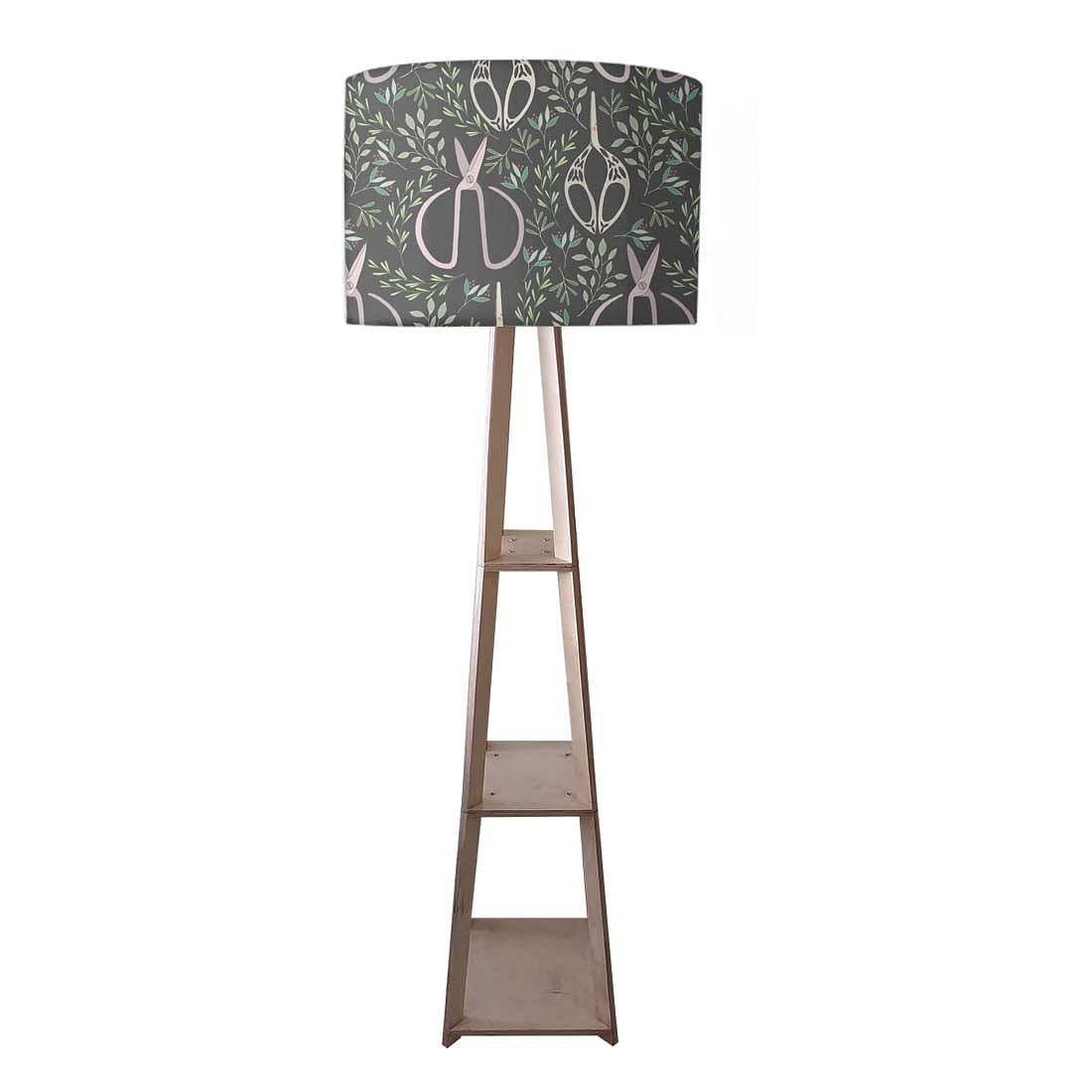 Wooden Corner Lamps with Shelves  -   Leaves Scissors Nutcase