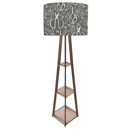 Wooden Corner Lamps with Shelves  -   Leaves Scissors Nutcase
