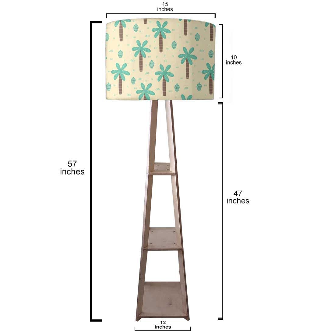 Wooden Tripod Floor Lamp  -   Coconut Tree Nutcase