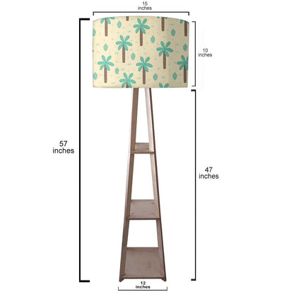 Wooden Tripod Floor Lamp  -   Coconut Tree Nutcase