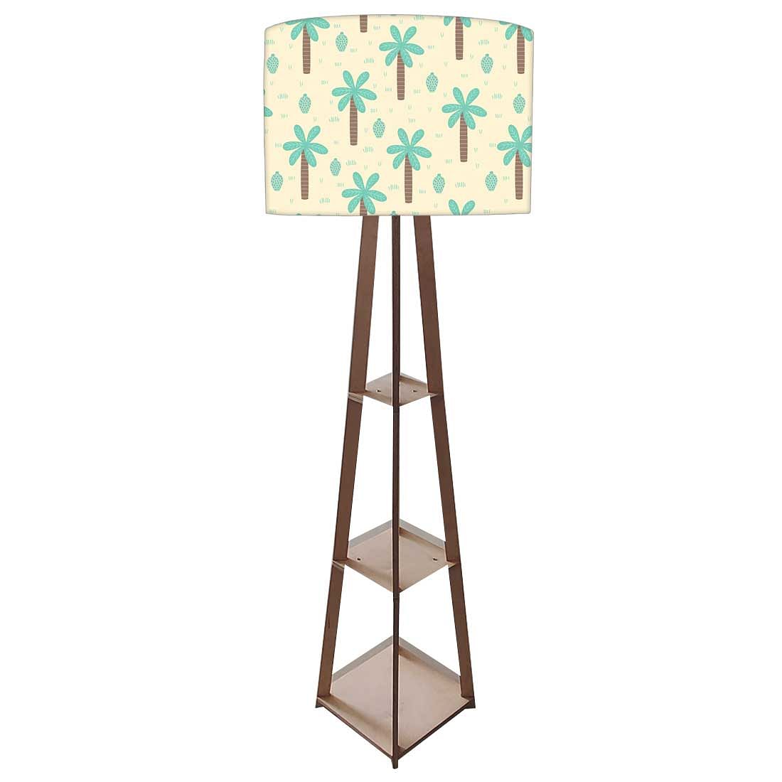 Wooden Tripod Floor Lamp  -   Coconut Tree Nutcase