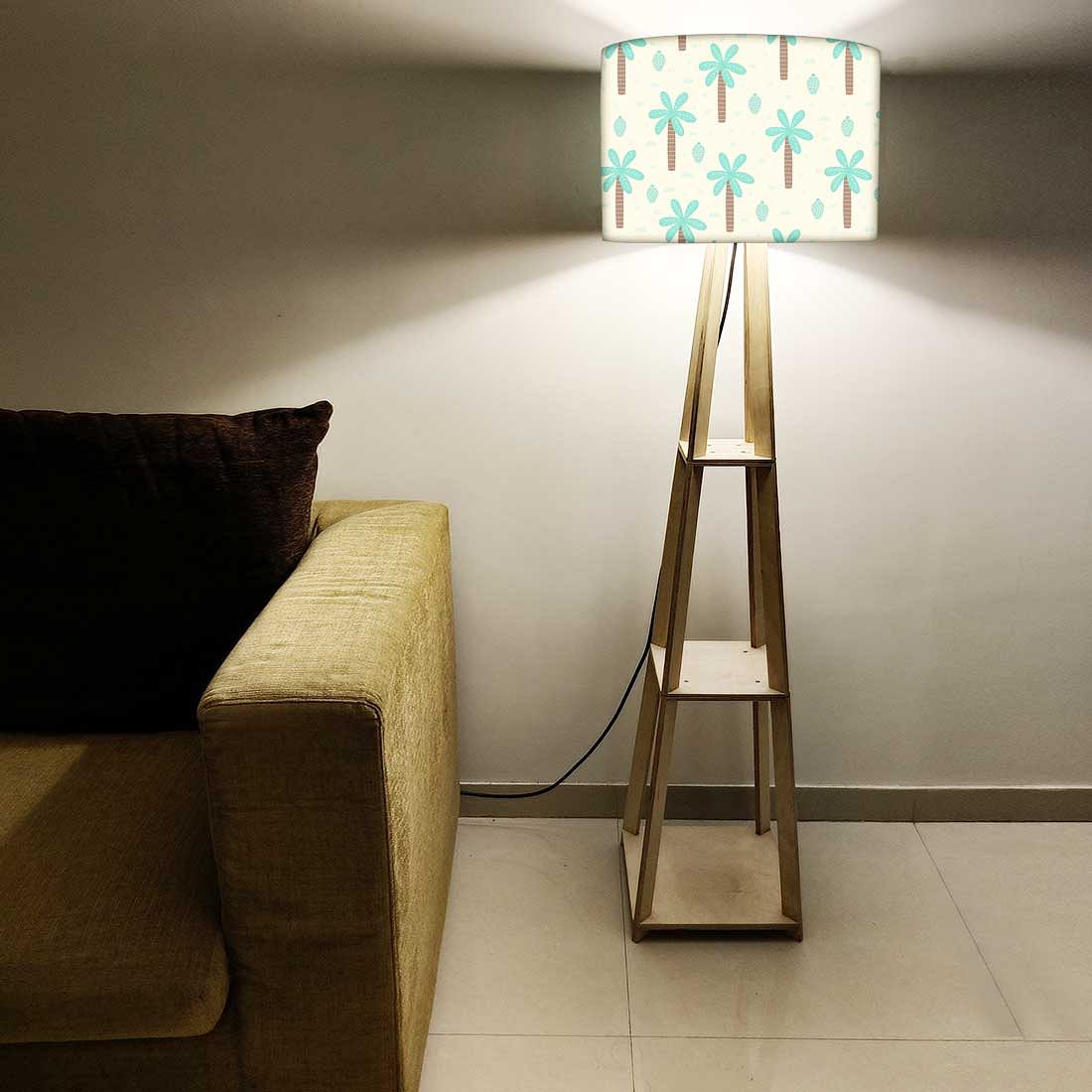 Wooden Tripod Floor Lamp  -   Coconut Tree Nutcase