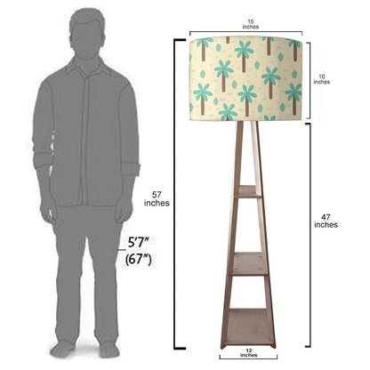 Wooden Tripod Floor Lamp  -   Coconut Tree Nutcase