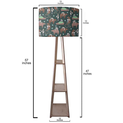 Large Wooden Floor Lamp  -   Bear Nutcase