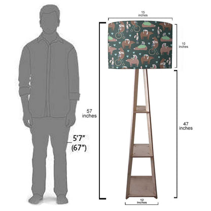 Large Wooden Floor Lamp  -   Bear Nutcase