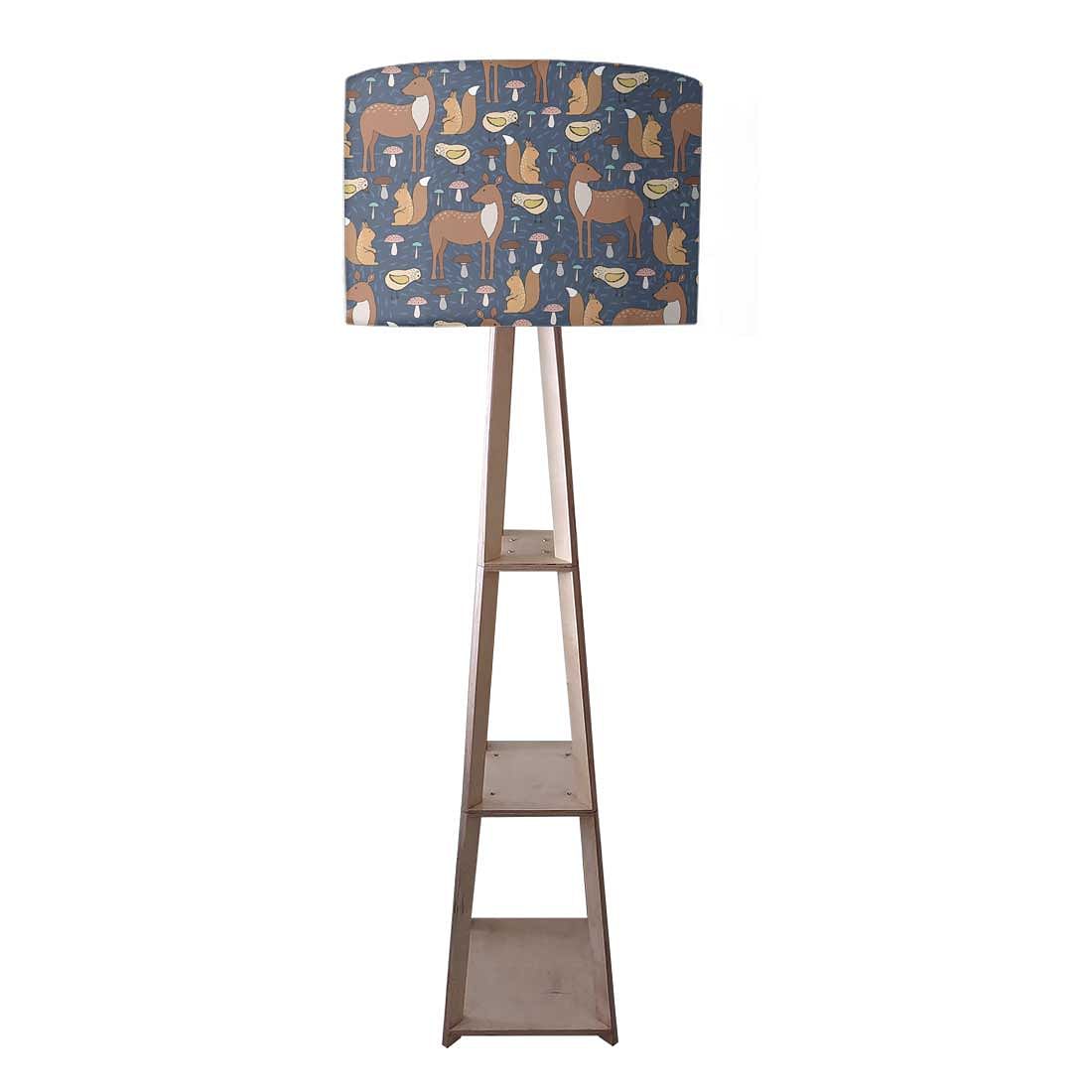 Small Wooden Floor Lamp  -   Cute Sqiurel Nutcase