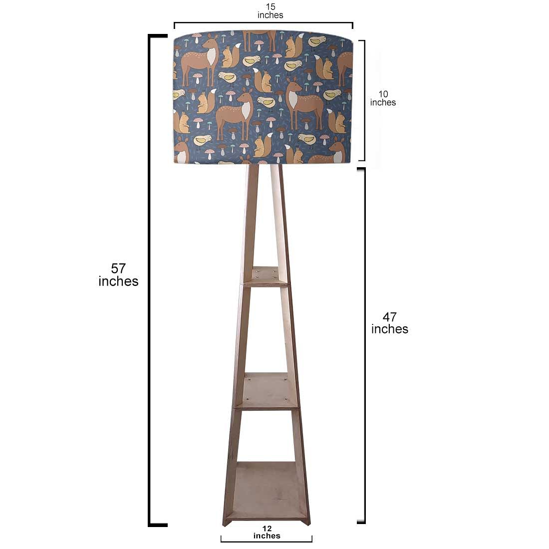 Small Wooden Floor Lamp  -   Cute Sqiurel Nutcase