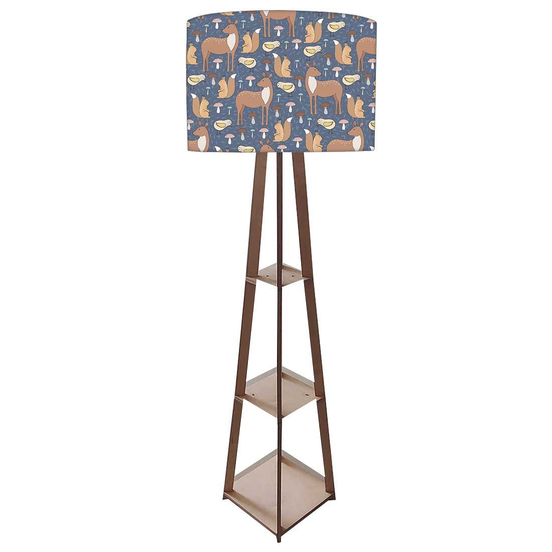 Small Wooden Floor Lamp  -   Cute Sqiurel Nutcase
