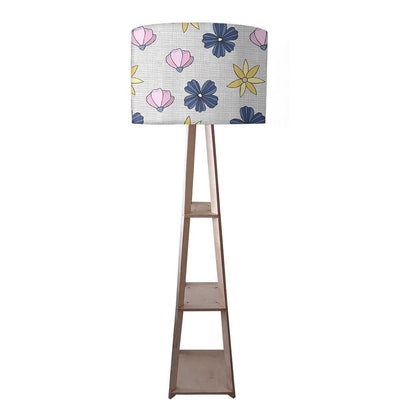 Outdoor Floor Lamp with Shelf for House - Sweet Flowers Nutcase