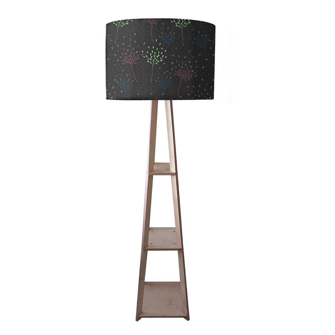 Floor Lamps for Living Room  -   Leaves On Black Nutcase