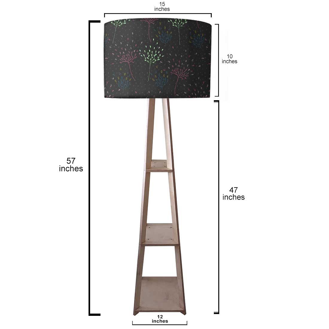Floor Lamps for Living Room  -   Leaves On Black Nutcase