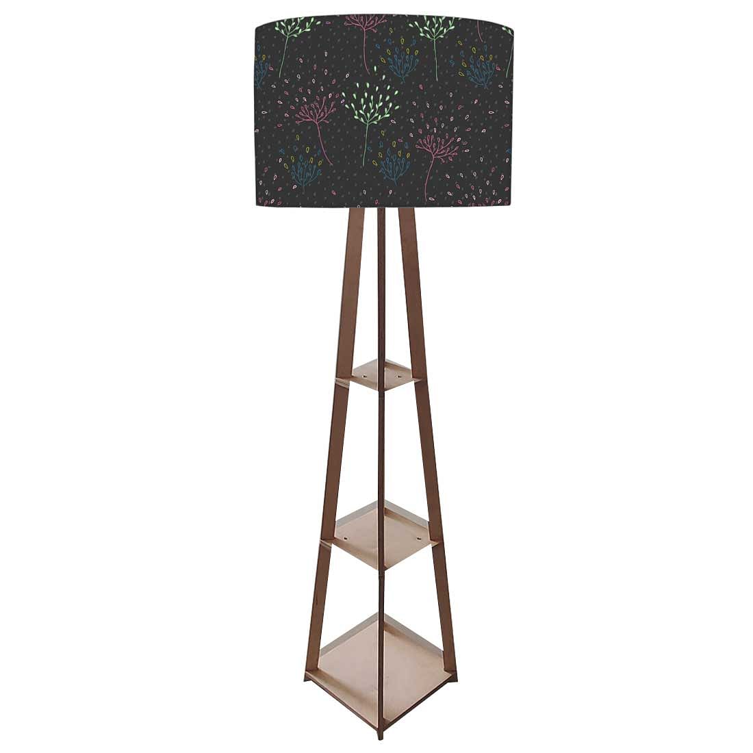 Floor Lamps for Living Room  -   Leaves On Black Nutcase