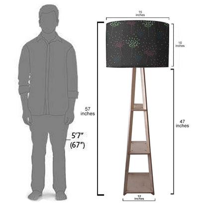 Floor Lamps for Living Room  -   Leaves On Black Nutcase