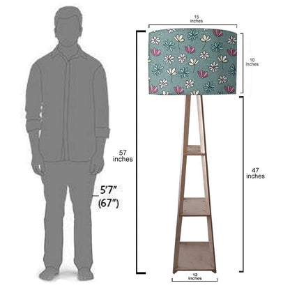Floor Lamp with Shelves  -   Sweet Flowers Nutcase