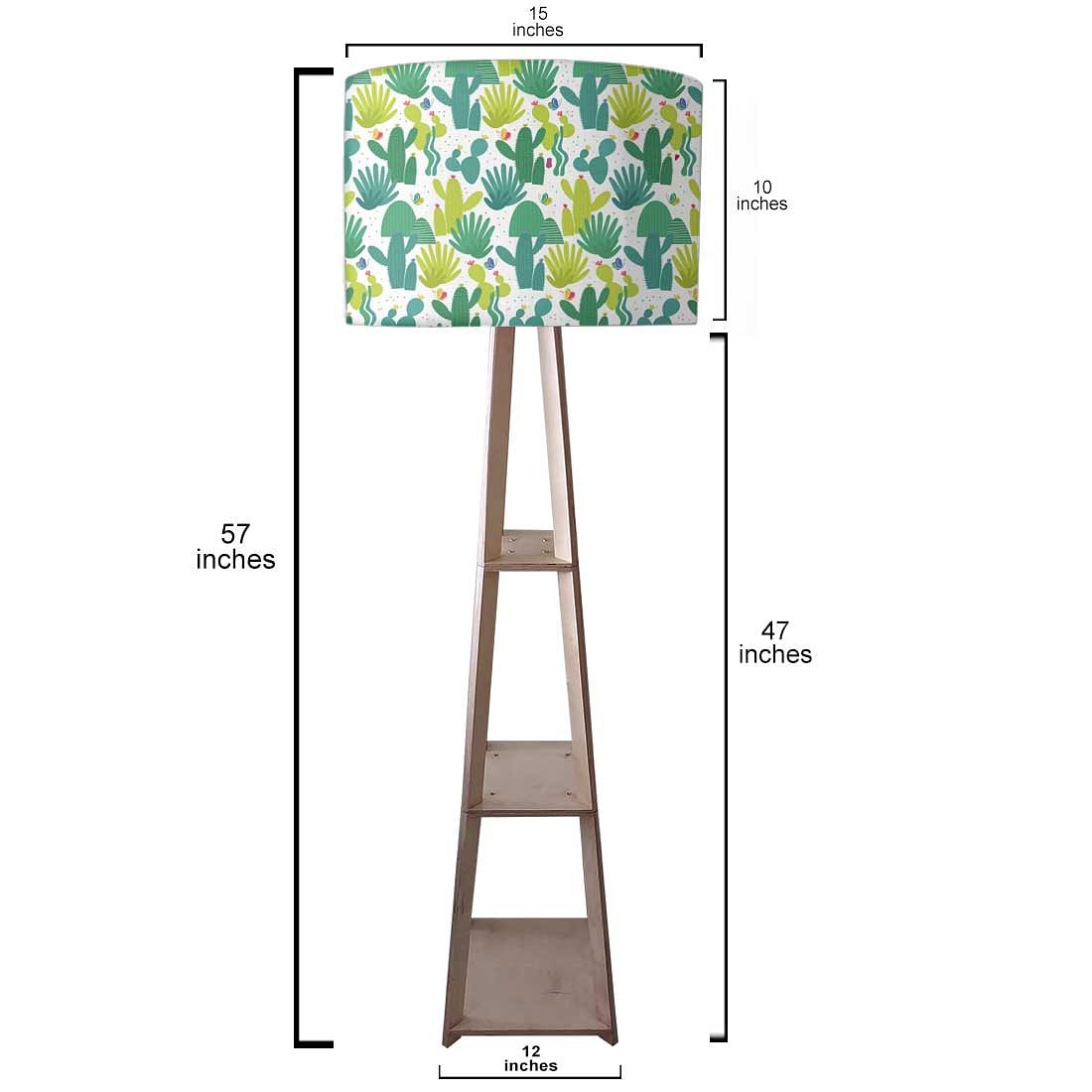 Tripod Floor Lamp  -   Green Cactus Nutcase
