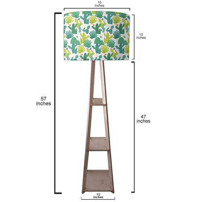 Tripod Floor Lamp  -   Green Cactus Nutcase