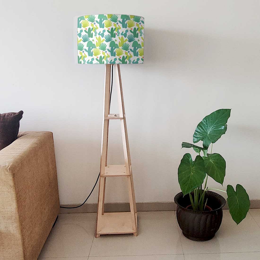 Tripod Floor Lamp  -   Green Cactus Nutcase